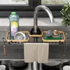 Hooks & Rails Kitchen Space Aluminum Sink Drain Rack Sponge Storage Faucet Holder Soap Drainer Shelf Basket Organizer Bathroom AccessoriesHo