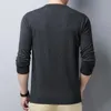 Men's Sweaters Ultra Thin Men's Wool Sweater Spring And Autumn Round Neck Close Fitting Comfortable Mulberry Silk Fabric T-Shirt TopMen'