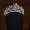 Başlıklar Basit Yıldız Kristal Gelinler Tiaras Head Bands Kız Saç Bantları Düğün Saç Aksesuar Başlıkları