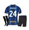 2022 2023 Lukaku Inter Soccer Jerseys Correa Dzeko Barella Lautaro Skriniar de Vrij 22 23 Football Shirt Uniforms Men Kid Kit Kit 643