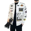 Jackets Men Bomber Men Jacket Jacket Baseball Leather Borderyer Printing Racing Racing Unissex Caatsmen's