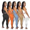 2022 Designer Womens Summer Tracksuits Sleeveless Line Fashion Sexy Two Piece Pants Set
