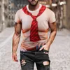 T-shirts pour hommes Grande taille T-shirt à manches courtes imprimé en 3D pour hommes