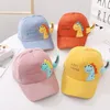 Bérets Casquette de baseball pour enfants Dessin animé en velours côtelé Dinosaure Broderie Enfants Chapeau Garçons Filles Mignon Chapeaux de Soleil Russie JaponBérets Oliv22