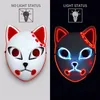 Ups Demon Slayer Fox Mask Cadılar Bayramı Parti Maskesi Japon Anime Cosplay Kostüm Led Maskeler Festivali destekler