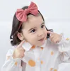 Baby Bow Headband Elastic Nylon Turban Solid Color Twisted Cable Design Headware Girls Hair Accessories 15 Colors Optional