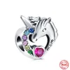 925 Silver Fit Pandora Charm 925 Bruno Bruno The Unicorn Rocking Horse Charms Posting Diy Beads Fine Jewelry