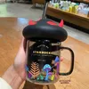 Starbucks Cup Brand Mushroom Halloween Black Cat Claw Devil Glass Straw Mason Bottle Mug Lovers Nice-Looking Designer