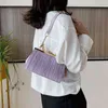 Evening Bags Ruched Fashion Lady Evening Bags Pearl Diamonds Chain Handbags Pu Ladies Design Holder Wedding Messenger 220321