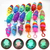 Popular Luminous Keychain Slug Snail Dolphin Caterpillar Fidget Toys Super Decompression Multi Specification Puzzle Toy Wholesale DHL