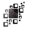 Настенные часы творческий европейский стиль часы diy3d Трехмерный декоративный акриловый зеркальный квадратный комбинация jcy45wall Clockswall