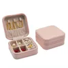 Travel Jewelry Box PU Leather Organizer Display Storage Case for Necklace Earrings Rings Small Holder Gift Cases