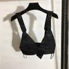 Triangle Badge Womens Camis Re Nylon Crop Bra Tops Sexy Outdoor Cool Bras Top Vest