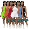 Womens Tracksuits Roupas De Designer 2022 Verão Halter Pescoço Aberto Peito De Manga Curta Tops Shorts Dois Peça Set Sexy Nightclub Style Terno