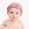 Nya flätade baby pannband vridna topp cross chineses knut headwrap elastiska hårband för barn turban baby flicka hår tillbehör 9 st/