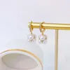 Dos boucles d'oreilles Clip-on vis arrière Ins minimaliste mode tendance exquise petite perle larme dame romantique esthétique bijouxClip-on