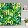 Shower Curtains Tropical Greenery Bathroom Curtain Summer Jungle Fabric Waterproof Hook Hanging Screen For Home Use283F