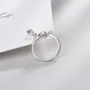 Cluster-Ringe aus Sterlingsilber, verstellbar, herzförmiger Kettenanhänger, Ring, romantisch, verschicken, Freundin, Liebhaber, Valentinstagsgeschenk, R005Cluste