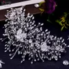 Fiore Diamante Matrimonio Tiara Barocco Cristallo Copricapo da sposa Corona Strass con gioielli da sposa Accessori per capelli Corone da sposa con diamanti Copricapo HP286