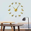 Zegary ścienne Zegar domowy akrylowe naklejki lustra do dekoracji salon self klesie wiszący zegarowy zegarka