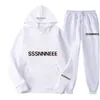 Herrens upps￤ttningssp￥rsp￥r Set Hoody Design Sweatshirts Sport Sport tr￶ja Sportkl￤der f￶r kvinnor Set 2 -stycke Svettdr￤kt Brev Weat Pants Sweatsuits 3xl