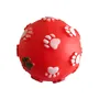 Funny Pet Dog Foot Print Ball Toy Colorful Sound Squeaky Toys For Dogs Cats Soft Rubber Chew Sounds Interactive Balls Toy