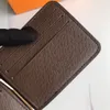 2022 Designer Genuine Leather women Men Wallets Card Holders Fashion Short Luxury Multiple Mini Wallet Key Coin Card Holder Damier 66543