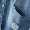 Camicette da donna Camicie Autunno Inverno Donna Giacca di jeans 2022 Harajuku Fidanzato Vento Jean Allentato Manica lunga Cappotti femminili di grandi dimensioni FF1437