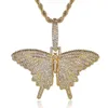 Hot selling copper jewelry couple chain ins simple Korean Butterfly Pendant Light luxury hip hop Necklace