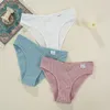 V Waist Cotton Panties Women Underpants Female Underwear Low-Rise Simplicity Lingerie Ladies Comfort Skin-friendly Briefs 3PCS 220511