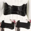 Ceintures femmes Punk PU cuir Corset corps harnais ceinture Double couche réglable boucle sangles taille Vintage DXAABelts