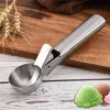 Paletta per ghiaccio portatile Ghiaccio in acciaio inox Macchina per palline di ghiaccio Yogurt Biscotti Pasta Polpette di carne Ghiaccio Cucchiaio di anguria Y220530