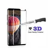 Fallvänlig 3D -krökt härdad glasskärmskydd med för Samsung S22 S21 S20 Ultra S10e S9 Plus Note 20 10 8 9 med paket