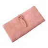 2022 طبعة كورية من Frosted Pu Long Leaf Women Women Walet Bag Bag Barge Trendile Trend Women’s Zero Wallets