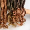 Spiral Loose French Curls Braiding Hair Ombre Brown Bouncy Crochet Braids Hair Pre curled Spanish Curls Synthetic Hair Extentions