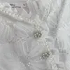 Franse casual jurken Eerste houden van zachte wind Super Fairy v-neck taille afslank kralen pailletten bubbel korte mouwen A-lijn kanten jurk vrouwelijk 2022