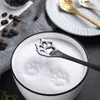 Hollow Cartoon Coffee Tea Spoon Stainless Steel Cat Dog Claw Dessert Ice Cream Spoon Tableware Dinner Cultery Set Kitchen Tools