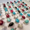 Natural Stone Rings Turquoise Ring Mixed 100Pcs/Lot