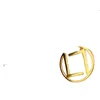 Kvinnor Hoops örhängen designer mode stora dubbla bokstäver hoop örhängen varumärken smycken luxurys stud f örhänge plätering 18k guld 22011201r