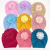 FLOR BEBLE MENINAS MENINAS CHATES DE TURANA MATHE CRIANÇAS BONNET CAPS CRIANÇAS POPOS APES RECONBUNCIDO ACESSORES DE CABELO HOME