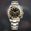 Gold Watch for Man Watches 40mm Automatisk rörelse Mekanisk 116506 Rostfritt stål utomhusvattentätt Luminous Wedding Anniversa323V