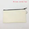 19.5x11cm canvas zipper Pencil cases pen pouches cotton cosmetic Bags makeup bags Mobile phone clutch bag custom logo LX1368
