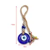 Keychains Eye flätat repglasblå turkiska onda pärlor pendellvägg hängande handgjorda desoration för hem vardagsrum bil BE259KE8494305