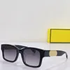 Diseñador para mujer para hombre OLock Gafas de sol Rectangular Acetato negro OLock Gafas F4008 Temple Big Logo Resaltar Marca Charm Protección UV Correa Caja original