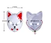 Halloween Demon Slayer Led Light Mask Anime Fox Skelet Cosplay Party Rave Decor Mask Toys For Children Adult Halloween Party Gifts