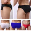 Sous-vêtements hommes sexy bikini glace soie mâle sous-vêtements slips transparent taille basse sans couture respirant spandex poche grande taille sous-vêtements