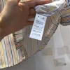 2022 Femmes Stripe Sweatshirt Summer Designer Tops Shirts Blouse avec lettre Graffiti Print Femme Milan Runway Spring Designer Lon3326924