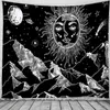 Tai chi mandala träd matta vägg hängande dekor solmåne macrame tapiz psykedelisk matta sovsal sovrum hem dekoration filt j220804