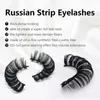 False Eyelashes Curl Russian Strip Lashes Wholesale Faux Mink 천연 가짜 상자 패키지 Lash Extension Supplies 메이크업 도구 False Harv22