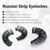 Falska ögonfransar Curl Russian Strip Lashes Wholesale Faux Mink Natural Fake Box Package Lash Extension Supplies Makeup Toolsfalse Harv22